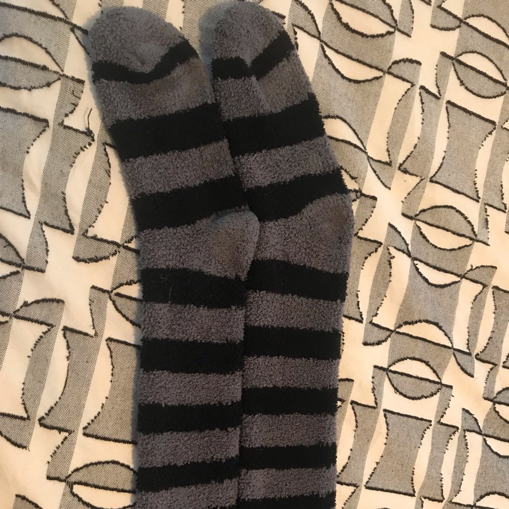 Fuzzy knee high socks